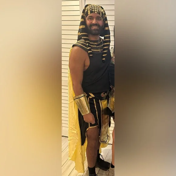 Egyptian Pharaoh Costume - Black and Gold - Picture 2 of 4